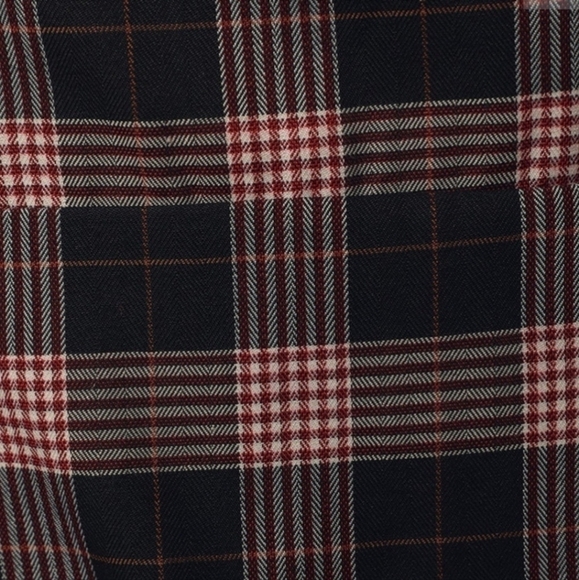 Lulu's Plaid Mini Dress w/ Slit Women's Small S Black Red White Square Neck Prep - Picture 5 of 7